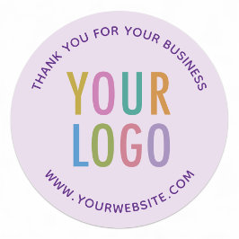 Light Violet Lila Vielen Dank, dass Sie das Logo f Runder Aufkleber