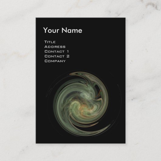 LIGHT VORTEX, lebhaft schwarz grau Visitenkarte (Vorderseite)