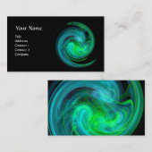 LIGHT VORTEX, lebhaft schwarz-grün, blau Visitenkarte (Vorne/Hinten)