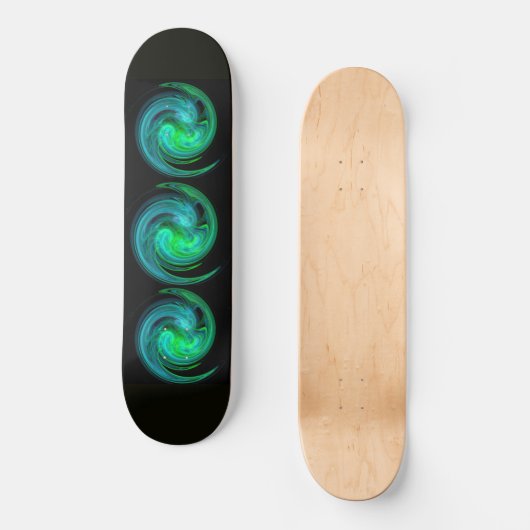 LIGHT VORTEX, schwarz, blau Skateboard (Vorderseite)
