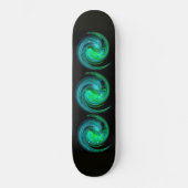 LIGHT VORTEX, schwarz, blau Skateboard (Vorderseite)