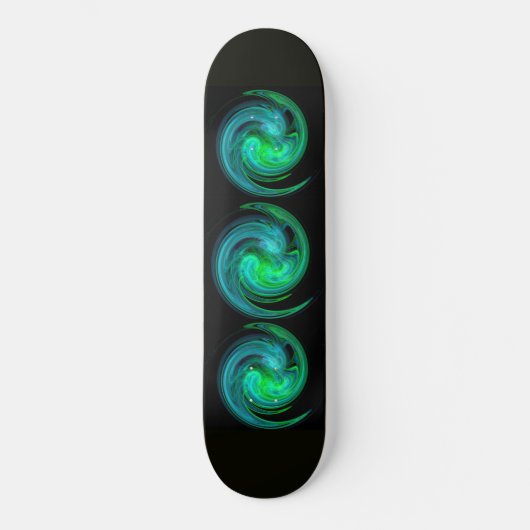 LIGHT VORTEX, schwarz, blau Skateboard (Vorderseite)