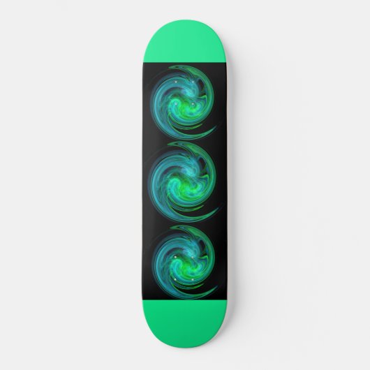 LIGHT VORTEX, schwarz, blau Skateboard (Vorderseite)