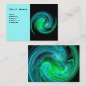 LIGHT VORTEX, strahlend schwarz-blau-weiß Visitenkarte (Vorne/Hinten)