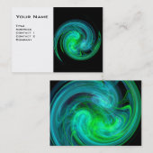 LIGHT VORTEX, strahlend schwarz-blau-weiß Visitenkarte (Vorne/Hinten)