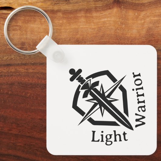 Light Warrior Sword And Shield Schlüsselanhänger (Vorderseite)