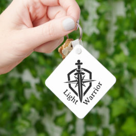Light Warrior Sword And Shield Schlüsselanhänger
