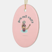 Light Water Polo Player Girl Keramikornament (Links)