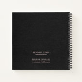 Light Wave and Stardust Monogram Rose Gold ID781 Notizblock (Rückseite)