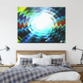 Light Wave Fantasy Galaxy Kunstdesign Abstrakt Leinwanddruck (Insitu (Schlafzimmer))