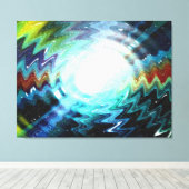 Light Wave Fantasy Galaxy Kunstdesign Abstrakt Leinwanddruck (Insitu (Holzboden))