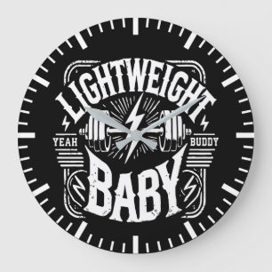 Light Weight Baby - Bodybuilding Gym Motivierend Große Wanduhr
