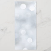 Light White Silver Sparkle Glitzer Empfang Menu Menükarte (Rückseite)