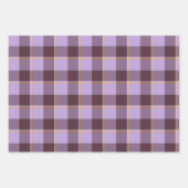Light Wisteria and Livid Brown Plaid Purple Geschenkpapier Set (Vorderseite 2)