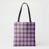 Light Wisteria and Livid Brown Plaid Purple Tasche (Vorderseite)