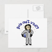 Light Woman Astronaut Postkarte (Vorne/Hinten)