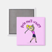 Light Woman Golfer Magnet (Vorderseite/Rückseite)