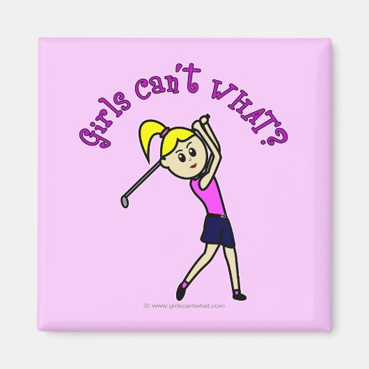 Light Woman Golfer Magnet (Vorne)