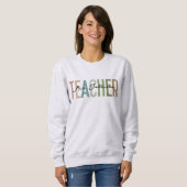 Light Women Retro Lehrerin Wertschätzung Individue Sweatshirt (Vorne ganz)