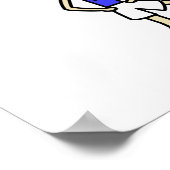 Light Womens Soccer in Blue Uniform Poster (Ecke)