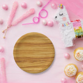 Light Wood Grain Pappteller (Party)