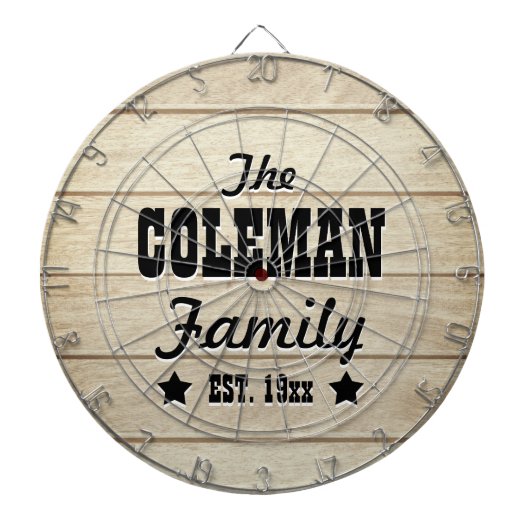 Light Wood Grain Personalisiert Dart Board Dartscheibe (vorne)