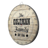 Light Wood Grain Personalisiert Dart Board Dartscheibe (Vorderseite rechts)