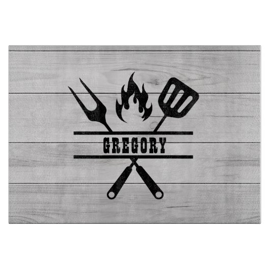 Light Wood Grillmaster Utensil Schneidebrett (Vorderseite)