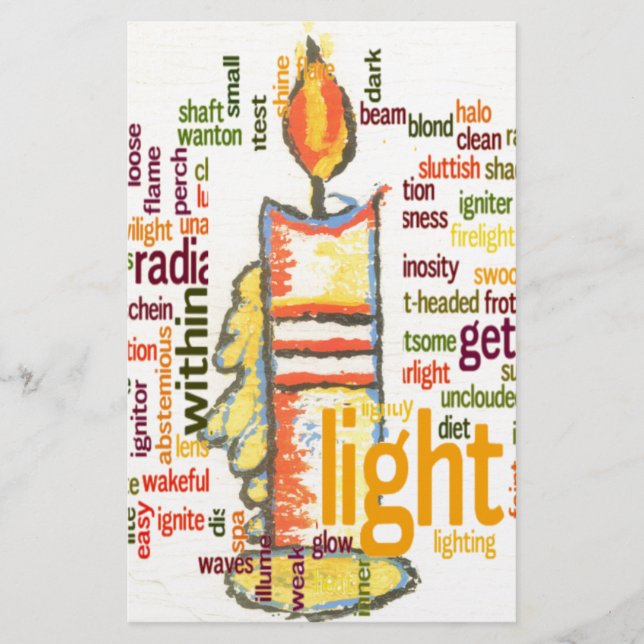 Light Word Cloud Art Print (Vorderseite)