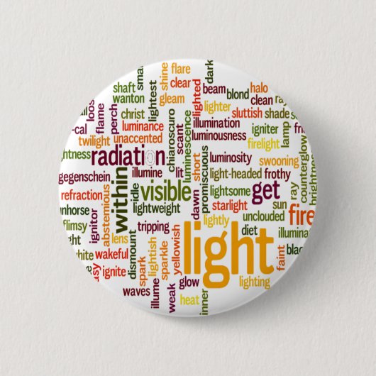 Light Word Cloud Art Print Button (Vorderseite)