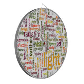 Light Word Cloud Art Print Dartscheibe (Vorderseite Links)