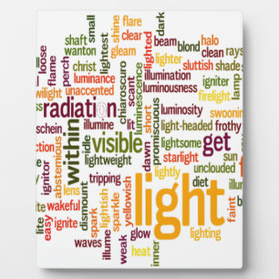 Light Word Cloud Art Print Fotoplatte