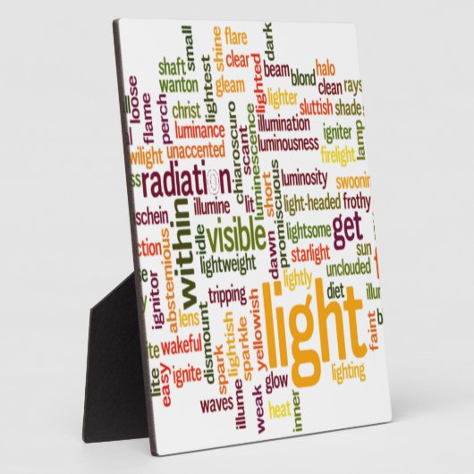 Light Word Cloud Art Print Fotoplatte (Seite)