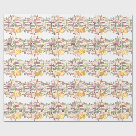 Light Word Cloud Art Print Geschenkpapier (Flach)