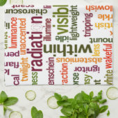 Light Word Cloud Art Print Handtuch (Gefaltet)