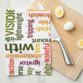 Light Word Cloud Art Print Handtuch (Viertel Falte)