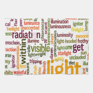 Light Word Cloud Art Print Handtuch