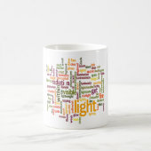 Light Word Cloud Art Print Kaffeetasse (Mittel)