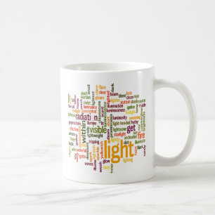 Light Word Cloud Art Print Kaffeetasse