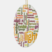 Light Word Cloud Art Print Keramik Ornament (Rechts)