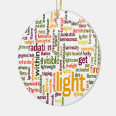 Light Word Cloud Art Print Keramikornament (Links)