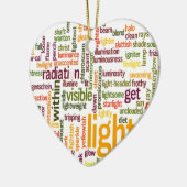 Light Word Cloud Art Print Keramikornament (Links)