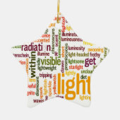 Light Word Cloud Art Print Keramikornament (Vorne)