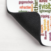 Light Word Cloud Art Print Mousepad (Ecke)