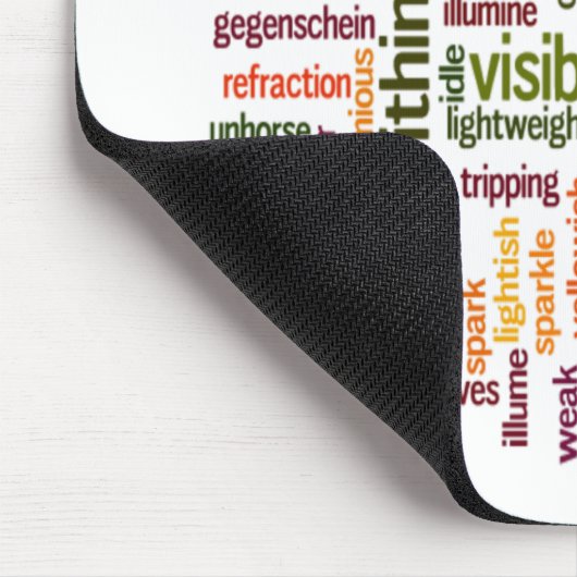 Light Word Cloud Art Print Mousepad (Ecke)