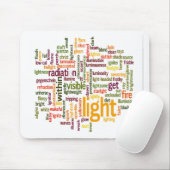 Light Word Cloud Art Print Mousepad (Mit Mouse)