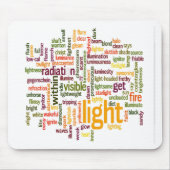 Light Word Cloud Art Print Mousepad (Vorne)