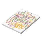 Light Word Cloud Art Print Notizblock (Rotiert)