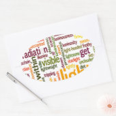 Light Word Cloud Art Print Ovaler Aufkleber (Umschlag)