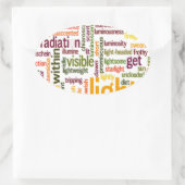 Light Word Cloud Art Print Ovaler Aufkleber (Tasche)